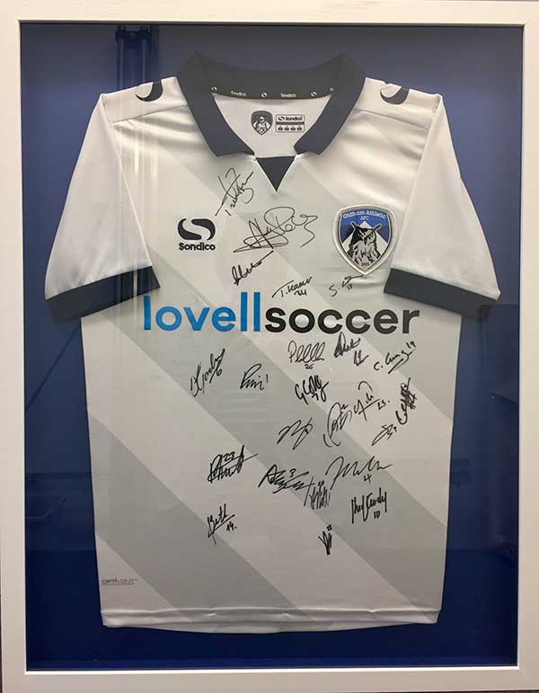 Framing Example - Signed Football Shirt in Frame